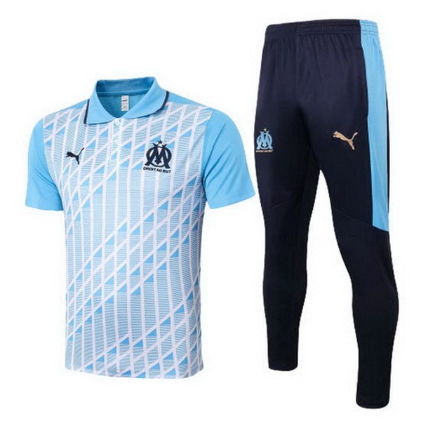 Polo Komplett Set Marseille 2020-21 Blau